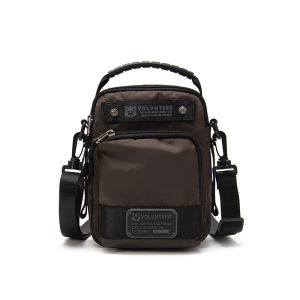 Volunteer | Casual Oxford Cloth Small Crossbody Bag Mens Single Shoulder Bag Multi-Functional Canvas Leisure Mobile Phone Bag For Youth