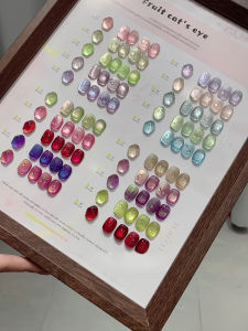 1-24pcs WS Spring Summer Hot Selling Ice Transparent Green Pink BlueCats Eye Gel Nail Polish Whitening Nail Art Nail Supplies