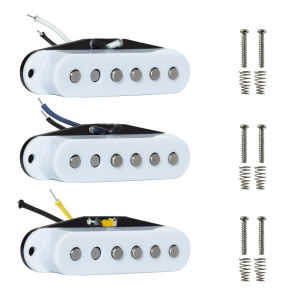 PHRILAM  Fiber bobbin Vintage Alnico5 Low Noise Single-Coil Pickup for FD ST Style Electric Guitar White/Black/Cream
