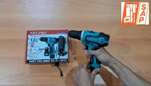 NRT-PRO DC 320 Mesin Bor Cordless Drill Screwdriver Baterai Batre Tangan Charger Cas 12V DC320