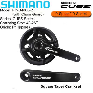SHIMANO CUES FC-U4000-2 Crankset 2x11S/2x10S/2x9S 36-22T/40-26T Bicycle Chain Wheel For MTB With/Without Chain Guard Bike Parts