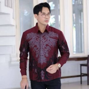 Fashion Kemeja Batik Premium Pria Dewasa Casual Modis Slim fit Modern Trendy