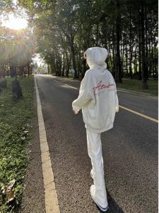 American High Street Hoodie Womens Spring Autumn Thin Loose Oversize Couples Jacket Korean Style Long Sleeve Cotton Inner