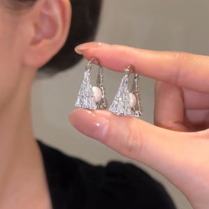 Bông Tai Ngọc Trai Và Zirconia Dành Cho Nữ Thanh Lịch Đa Năng Túi Cảm Giác Sang Trọng Kẹp Trên Thời Trang Bộ Đôi 2024 Mới