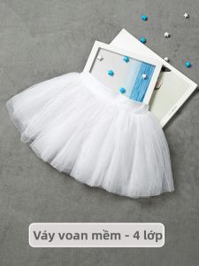 QINANXI | Chân Váy Múa Mesh Tulle Cho Bé Gái