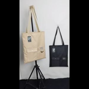 Dely Project/Tote Bag Pria Wanita MultiFungsi Kanvas DLY 3007 Tas Model Kasual Penutup Resleting
