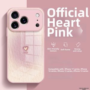 SHUXIE | Gradient Hearts Icy Glass Full Lens Cover Protective Case