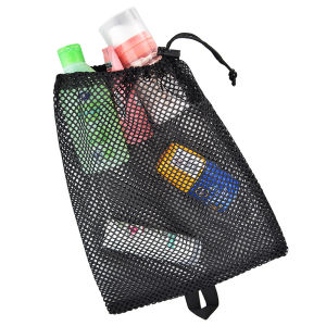 Outdoor Travel Portable Mesh Buggy Bag Handbag Drawstring Pull String Breathable Swimming Bag Shoe Bag Clothing Storage Bag