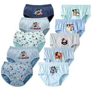 5/10 Pieces Cotton Children Triangle Underwear Cartoon Character Mickey Print Boys Panties Soft Kids Knickers Toddler Boy Briefs