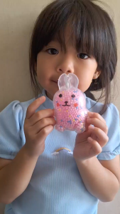 SQUISHY KELINCI MENYALA SQUISHY RABBIT BEATS RABBIT BUBBLE WITH LIGHT LED STRESS RELEIVE