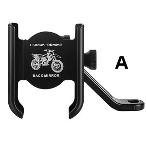 Universal Motorcycle Phone Holder 360° Rotating Aluminum Alloy Adjustable GPS Holder For iPhone Xiaomi Samsung Huawei