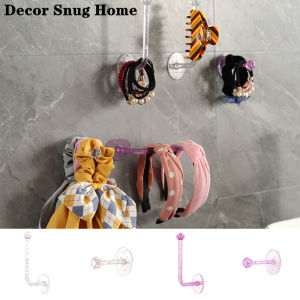 【Free Shipping】Creative L-shaped Self-adhesive Hair Ring Storage Rack Practical Wall Mounted Hair Band Hanger Multifunctional Display Stand