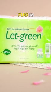 Bao Bổ Sung Khăn Giấy Vệ Sinh Đa Năng 18*21cm LET-GREEN 1000 Tờ/Bao