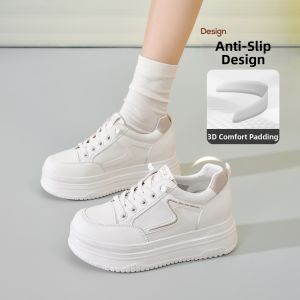 Josiny | Thick Heel Elevating Womens Sneakers for Petite Figures Dressy & Casual