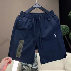 Quần Short Nam Mùa Hè Mỏng Thoáng Khí Nhanh Khô Năm Điểm Thêu Giản Dị Quần Dài Thường Ngày Đa Năng Cạp Vừa Thẳng