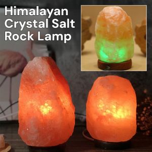 Himalayan Salt Lamp Crystal Salt Rock Lamp Natural Crystal Lamp Atmosphere Lamp Wealth Attracting Night Light