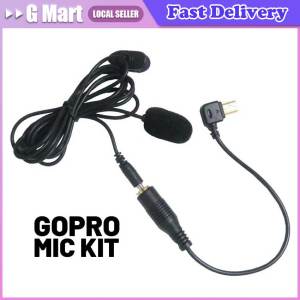 3.5mm Active Clip Microphone with Mini USB Audio Adapter Mic Cable for Gopro Hero 3 3+ 4 Action Camera Accessories Kit