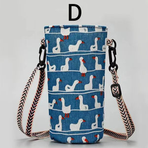 Portable Water Bottle Bag Insulated Crossbody Water Bottle Carrier Bag Holders Travel Sports Camping