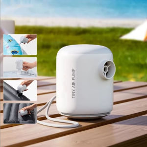 Máy Bơm Không Khí Mini Máy Bơm Hơi Điện Cầm Tay Cho Nệm Hơi Giường Bơi - Công Cụ Bơm Hơi Cắm Trại Ngoài Trời Nhỏ Gọn