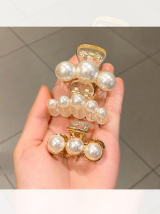 Small Pearl Hair Clip Womens Shark Clamp Back Hair Accessory Half Updo Hair Gripper Side Bangs Clamp Korean Style Hair Accessories