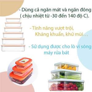 Bộ hộp thực phẩm Hokkaido đựng đồ ăn cơm văn phòng bảo quản thực phẩm đựng đồ ăn cho bé tiện ích
