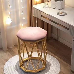 Modern Makeup Metal Frame Nest-shaped Stool