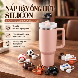 Nắp Đậy Ống Hút Silicone 3D Chống Bụi Hình Các Loại Bóng Thể Thao Ball Collection