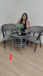 Ekohouse เก้าอี้หวาย PE ขนาด 59x41x77 ซม. รับน้ำหนักได้ถึง 300 กก. มี 3 สี ทนแดด ทนฝน เก้าอี้หวายเทียม เก้าอี้ในสวน เก้าอี้สนาม Ratten Chair