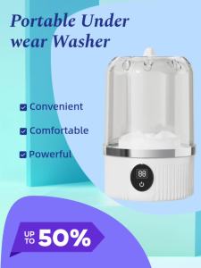 Portable Mini Washing Machine Cordless Ultrasonic Underwear Washer Rechargeable Travel Laundry Cup for Socks Delicates