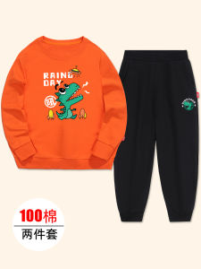 Cute Trendy Kids Autumn Clothes Hoodie Set Spring Autumn Style Baby Boy Clothes Casual Cotton Cartoon Print Long Sleeve Pants