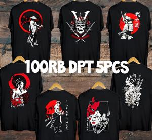 Kaos Couple Motif Samurai 45 Ribu dapat 2pcs