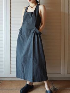 French Style Knot Series Summer New Back Hollow out 3D Bag Long Dress Vest Sleeveless Womens Clothing A-Line Midi Dress