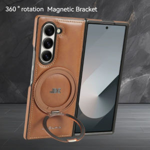 For Samsung Galaxy Z Fold 6 5 4 3 folding screen Phone Protective Case Rotating Magnetic BracketWireless Charging Leather Case