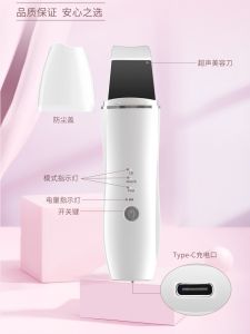 Ultrasonic Skin Cleaner For Home Face Facial Beauty Apparatus Blackhead Removal Acne Pore Cleaning Import Export Handy Gadget