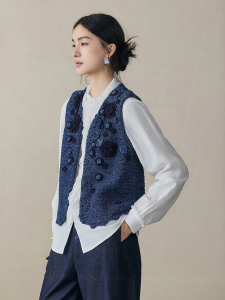 Crochet Floral Cotton Vest