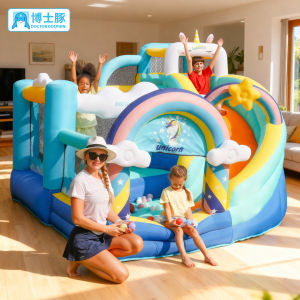 DOCTOR DOLPHIN | Indoor Outdoor Inflatable Bounce House Slide Ball Pool