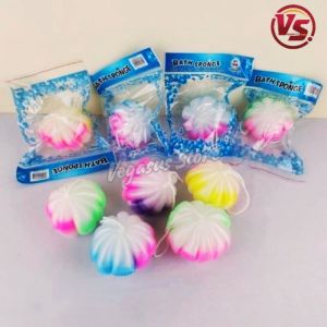 5Pcs Spon Mandi Blewah tebal bulat /spons puff Labu bawang Manggis/Bath Shower Sponge scrub