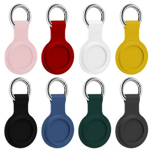 Silicone Cover for AirTags Durable Anti-Scratch Protective Skin Cover with Anti-Losing Keychain Ring Accessory Compatible Airtag