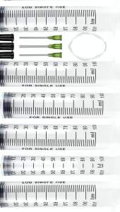 100 ml Syringe with Blunt Tip and Luer Lock Reusable Plastic Syringe for Gluing Dispensing Etc.