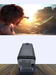 โปรเจคเตอร์ 4k ปรับมุมได้ 180 องศา เชื่อมต่อ wifi HDMI mini projector android projector พกพา โปรเจคเตอร์มินิต่อกับมือถือ