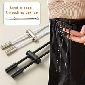 Sweatpants Waist Drawstring Strap Sports Pants Rope With Adjustable Cord Lock Stopper Rope Ends Lock DIY Sewing Band Supplies