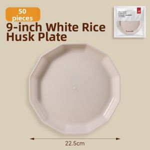 TAFUMAN | Rice Hull High-End Disposable Dinner Plate Square