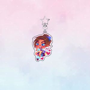 Bandai | For New Alien Stage 5CM Acrylic Keychain Mizi Till Sua Luka Cute Anime Figure Bag Charm Pendant Collectible Gift