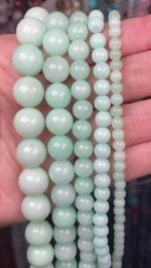 Đá Amazonite Trơn Mịn Tự Nhiên Hạt Tròn 4mm-12mm Để Làm Đồ Trang Sức DIY Vòng Tay Dây Chuyền - Màu Sắc Đa Dạng 15 Inch