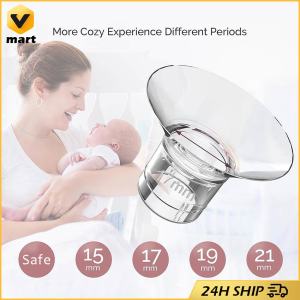 Silicone Flange Insert 15/17/19/21mm for Wearable Breast Pump Breast Pump Funnel Inserts Plug-in Different Caliber Size Converter Small Nipple Horn Adapter Nippls Milk Extractor Accessories