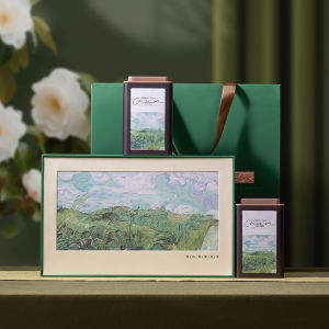 2025 New Green Tea Leaf Packaging Box Empty Gift Box Ming before Dragon Well Biluochun Gift Box Paper Handmade Chinese Style