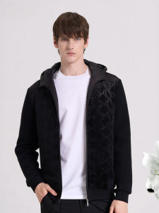 Rare | Python Pattern Velvet Patchwork Black Jacket
