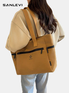 Commute Canvas Tote Bag Simple Design Large Capacity Single Shoulder Bag for Women Stylish New 2025 Versatile School Bag