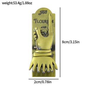 Vintage HP Finger Metal Paper Clip,Traveler Journal Bookmark Clip Brass Journal Clip Special Gift for Friends & Classmates