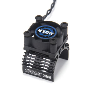 NEEBRC 28MM Metal Heatsink 25mm Motor Cooling Fan 5-12V for 1/12 1/14 1/16 RC Car 370 380 390 2838 2840 2847 Brushless Motor